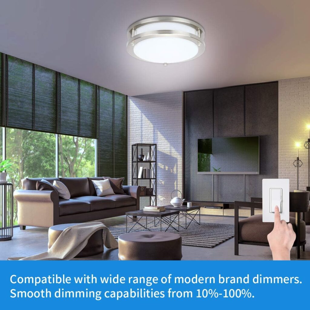 Adjustable Brightness Flush Mount LED Light 6