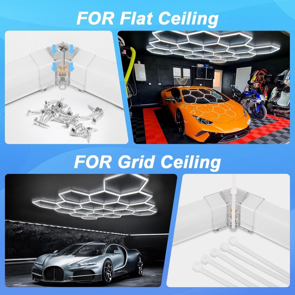 Adjustable Honeycomb LED Light Hexagon Pattern Lighting 5