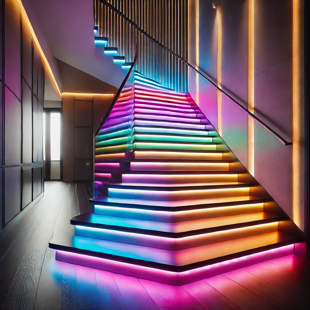 Color-Changing LED Lights Staircase - 05