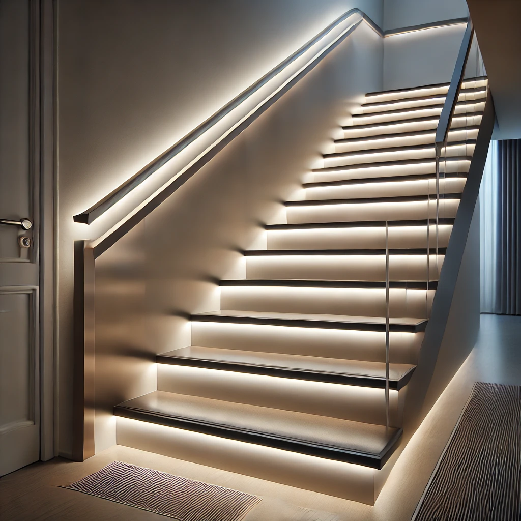 LED Handrail Staircase Lighting Ideas - 04