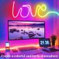 LED Neon Lights with Remote for Bedroom Room and Outdoors Decor 50 DIY