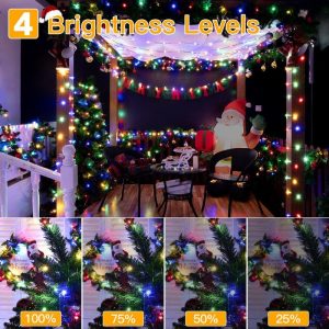 Remote Control LED Lights for Christmas Decorations brightness