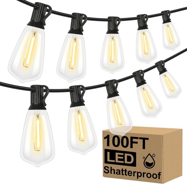 Shatterproof String Vintage Edison Bulbs for Outdoor Decor